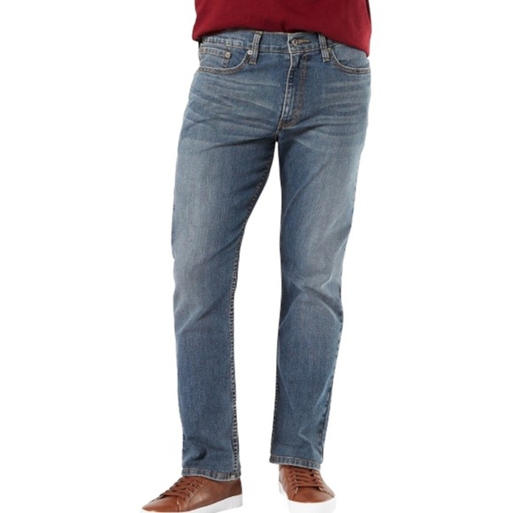 Signature Levi Strauss & Co Men’s S51 Straight Leg Jeans Medium Wash Denim 32 34 - Picture 1 of 10